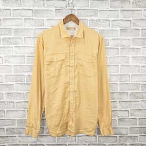 Libertine-Libertine Linen yellow Button up Shirt 2 pockets Medium